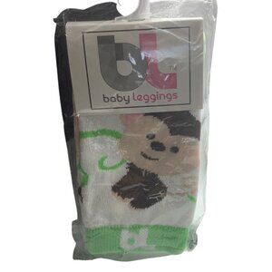 Baby Leggings Monkey Print Soft Cotton Blend One Size Fits Most Infants Toddlers